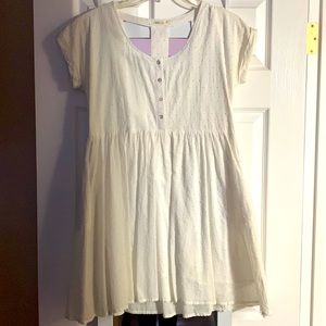 White eye laced baby doll dress